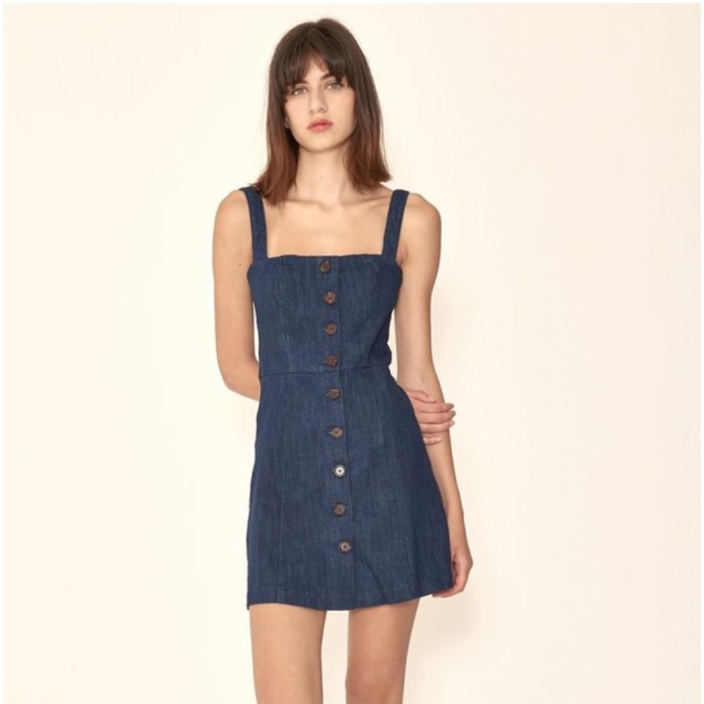 Capulet Denim Button Down Sleeveless Dress